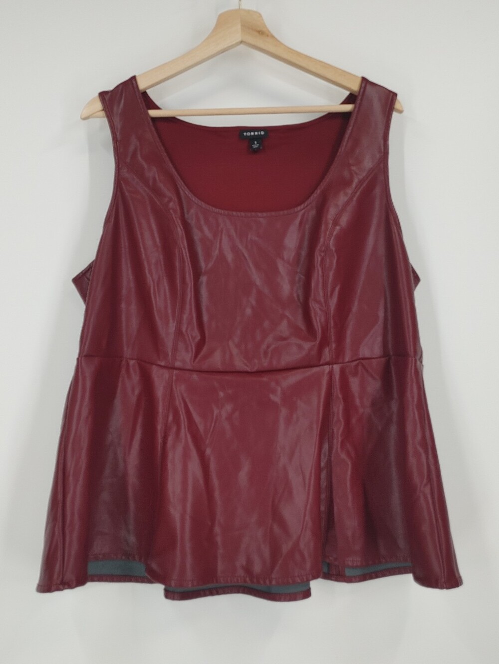 Torrid Faux Leather Peplum Top